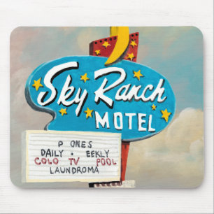 Tapis De Souris Panneau Sky Ranch Motel