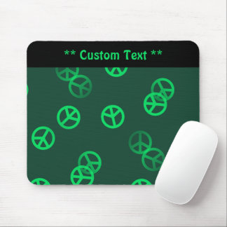 Tapis De Souris Panneau vert de la paix Pad de souris avec texte p