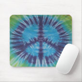 Tapis De Souris Panneau vert violet bleu Tie Dye Paix Pad Souris (Avec souris)