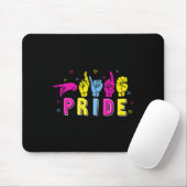 Tapis De Souris Pansexual ASL Pride Pan Rainbow Sign Language sour (Avec souris)