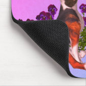 Tapis De Souris Pansies de papillons beagles (Coin)