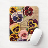 Tapis De Souris Pansies Paquet de semences Mousepad (Avec souris)