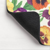 Tapis De Souris Pansies sur blanc cassé (Coin)