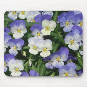Tapis De Souris Pansies violettes Jardin Floral