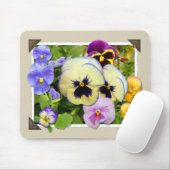 Tapis De Souris Pansy Delight ~ Mousepad (Avec souris)