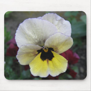 Tapis De Souris Pansy Mousepad blanc et jaune