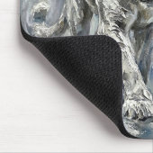 Tapis de souris Panthère Blanche – Art de bureau M (Coin)