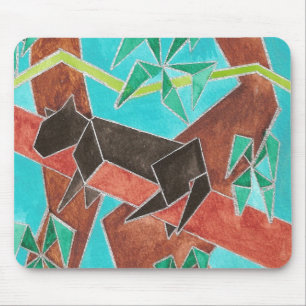 Tapis De Souris Panthère de la jungle Art abstrait original