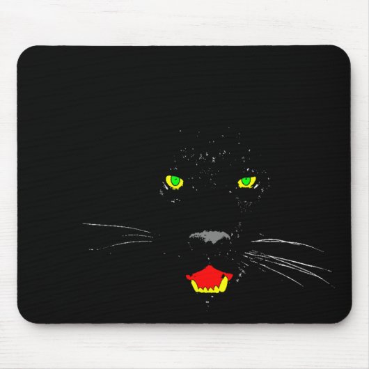 Tapis De Souris Panthère noire Mousepad (Devant)