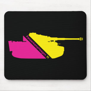 Tapis De Souris Panzerkampfwagen VI minimal, magenta-jaune