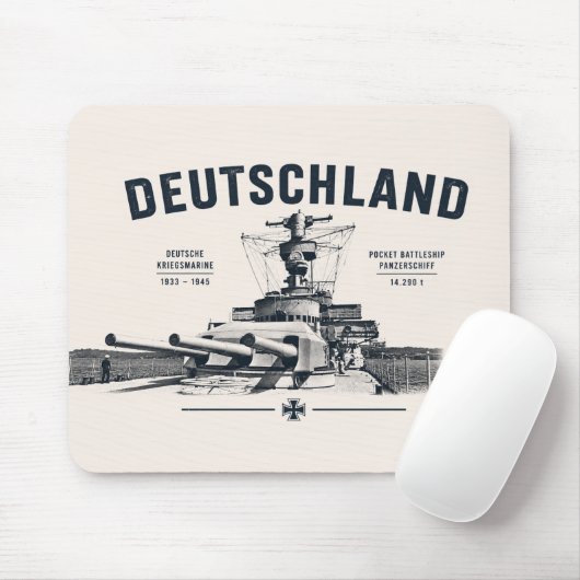 Tapis de souris Panzerschiff Deutschland (Avec souris)