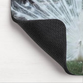 Tapis De Souris Paon blanc Mousepad (Coin)