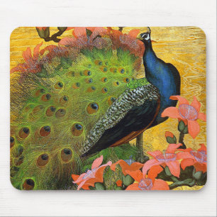 Tapis De Souris Paon bleu