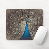 Tapis De Souris Paon Bleu Antique (Avec souris)