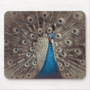 Tapis De Souris Paon Bleu Antique