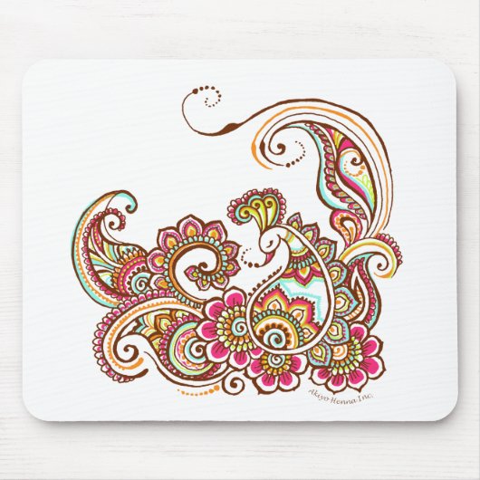 Tapis De Souris paon coloré (Devant)
