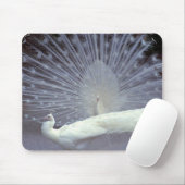Tapis De Souris Paons blancs Mousepad (Avec souris)
