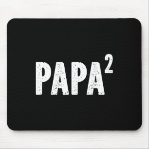 Tapis De Souris Papa 2 Papa au carré pour grand-père de petite-fil