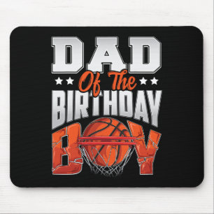 Tapis De Souris Papa basket-ball anniversaire Garçon Famille Balle