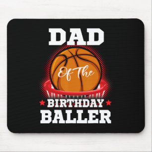 Tapis De Souris Papa basket-ball anniversaire Garçon Famille Balle