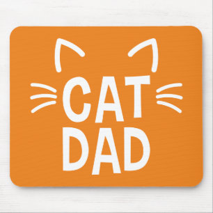 Tapis De Souris Papa Chat Avec Oreilles Et Whiskers