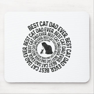 Tapis De Souris Papa Chat en Spirale - Meilleur Papa Chat Papa Eve