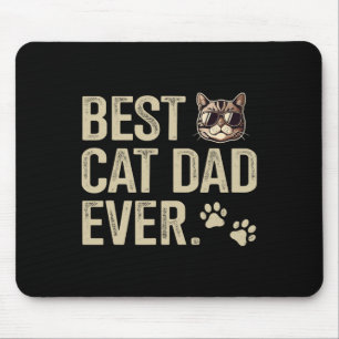 Tapis De Souris Papa Chat Jamais Pour Fête des pères Anniversaire