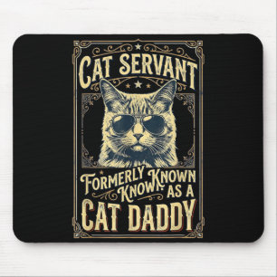 Tapis De Souris Papa chat pour hommes papa chat drôle fête des pèr