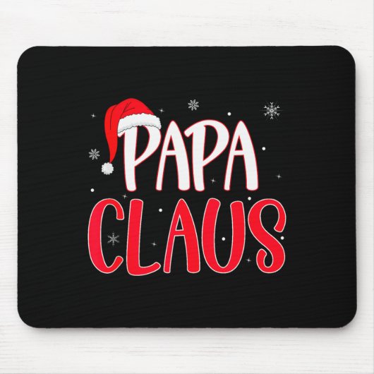 Tapis De Souris Papa Claus Christmas Family Matching Pajamas Funny (Devant)