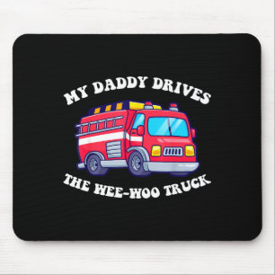Tapis De Souris Papa conduit le camion sirène trop mignon papa