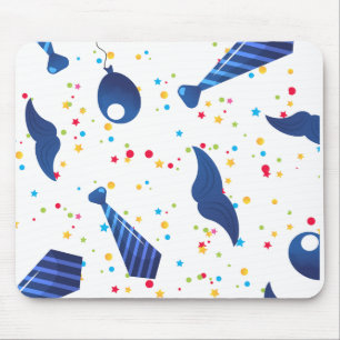 Tapis De Souris Papa cravate couleur bleue