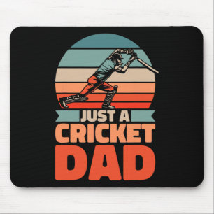 Tapis De Souris Papa Cricket Rétro - Joueur de Cricket Vintage Jus