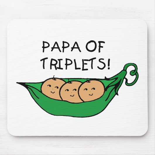 Tapis De Souris Papa de cosse de triplets (Devant)
