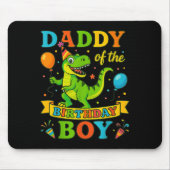 Tapis De Souris Papa De L'Anniversaire Garçon T-rex Dinosaur Anniv (Devant)