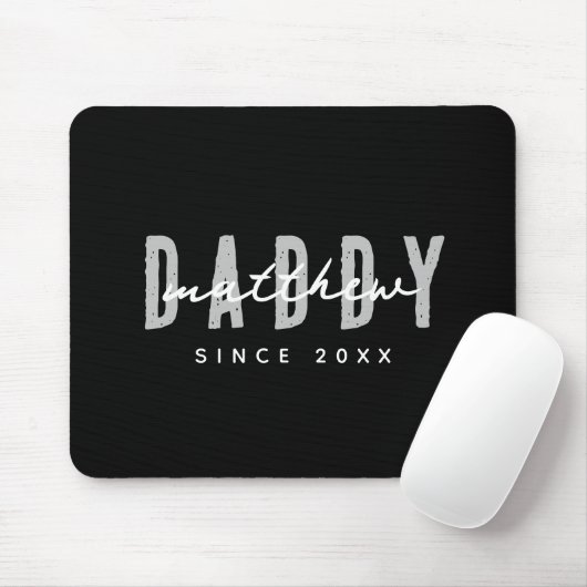 Tapis De Souris Papa Depuis 20XX Moderne Élégant Simple (Avec souris)
