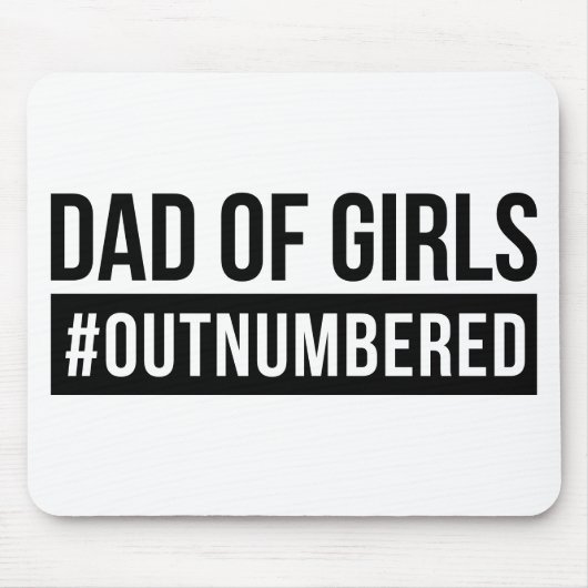 Tapis De Souris Papa des filles #Surnuméroté (Devant)