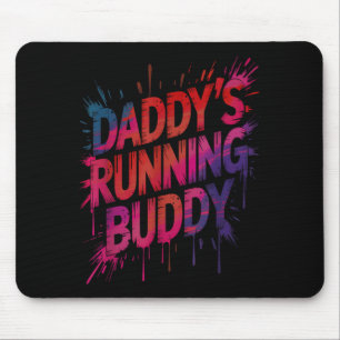 Tapis De Souris Papa drôle compagnon de course papa semi-marathon