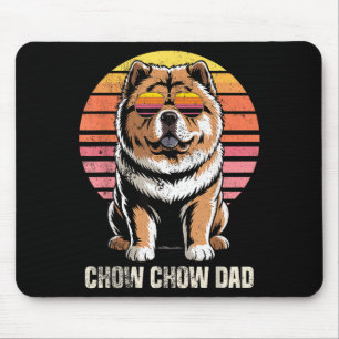 Tapis De Souris Papa drôle de Chow Chow Rétro Cool Propriétaire de