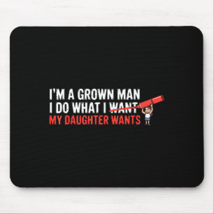 Tapis De Souris Papa drôle père fille humour homme paternité famil