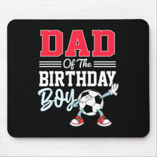 Tapis De Souris Papa du garçon d'anniversaire T-shirt fête de foot