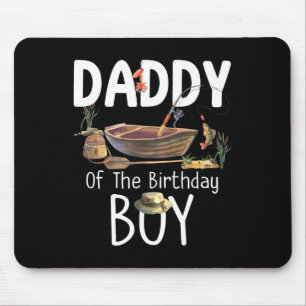Tapis De Souris Papa du garçon qui fête son anniversaire Famille d