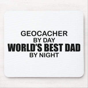 Tapis De Souris Papa du monde de Geocacher le meilleur par nuit