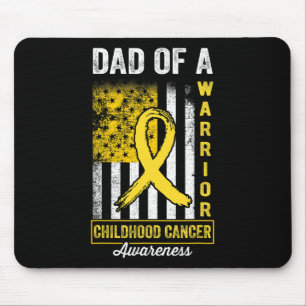 Tapis De Souris Papa d'un guerrier Enfance Sensibilisation au canc