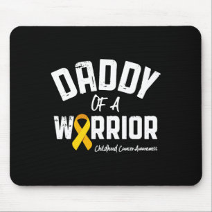 Tapis De Souris Papa D'Un Guerrier Sensibilisé Au Cancer De L'Enfa