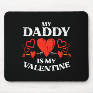Tapis De Souris Papa est mon Valentin Filles tout-petits Saint-Val