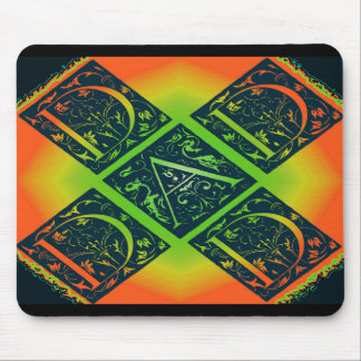 Tapis De Souris Papa Fancy Typographie Motif noir & orange