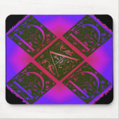 Tapis De Souris Papa Fancy Typographie Motif Noir & Violet (Devant)