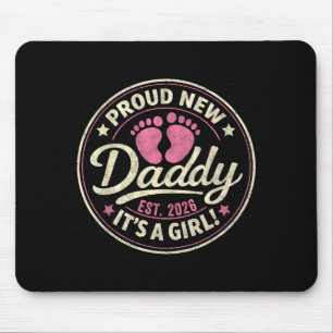 Tapis De Souris Papa fier nouveau c'est une fille 2026 première fo