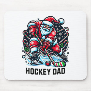 Tapis De Souris Papa hockey Noël et sports et fêtes drôle