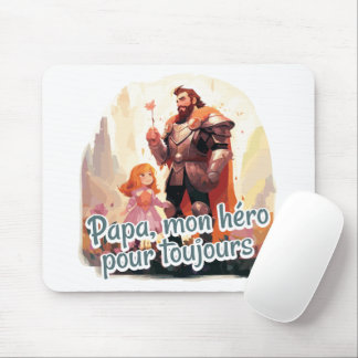 Tapis De Souris Papa, mon héro pour toujours